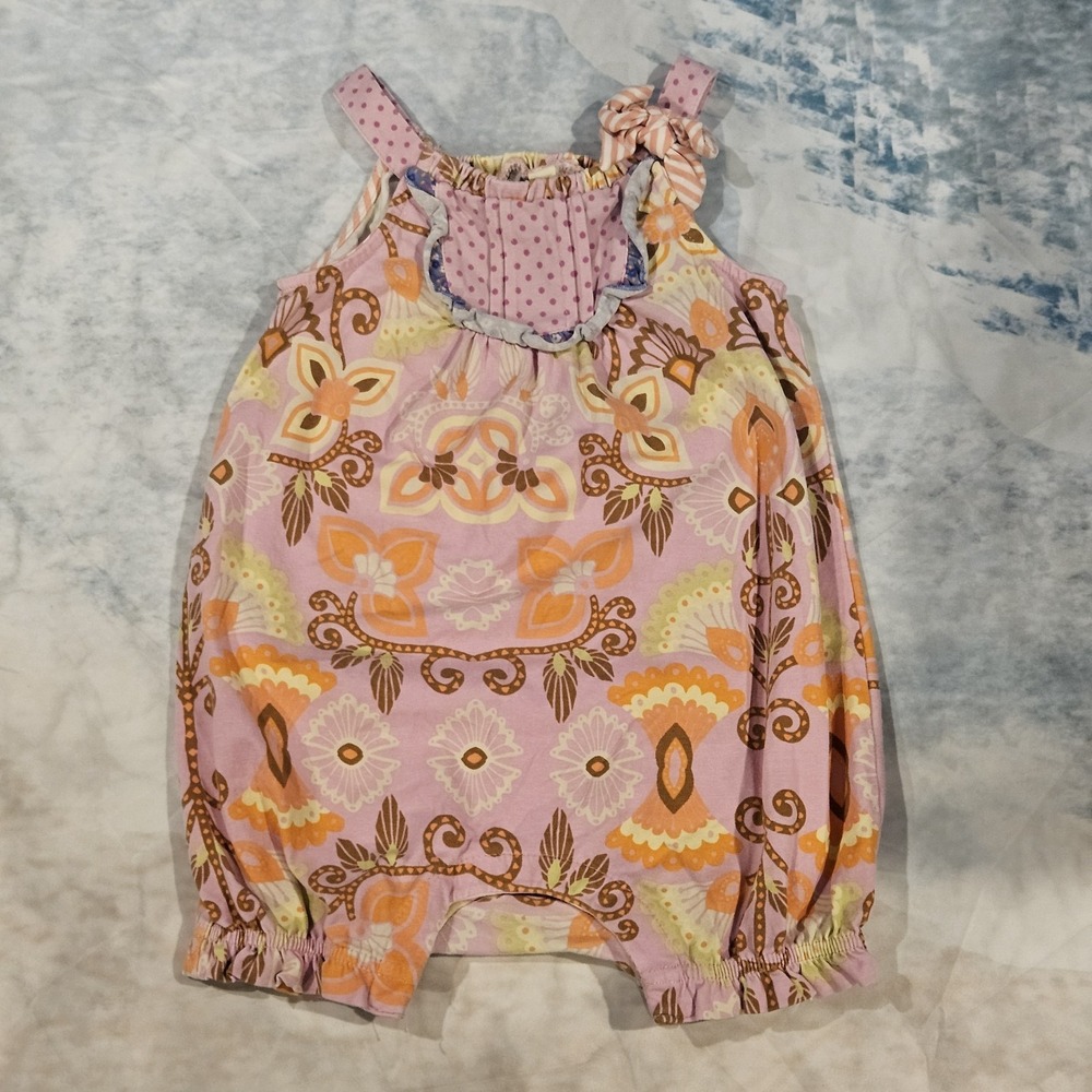 Matilda Jane Girls Romper 18-24M Snap Bottom Pink Floral One Piece